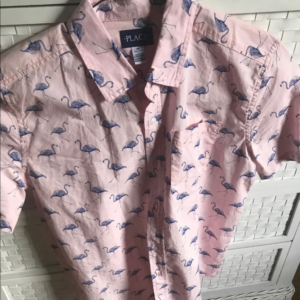 Boys size 16 children’s place flamingo shirt